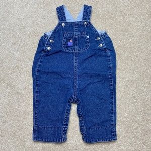 5/$25! Cherokee baby blue jean overalls size 3 months